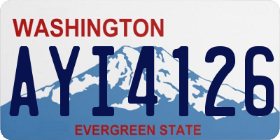 WA license plate AYI4126