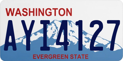 WA license plate AYI4127