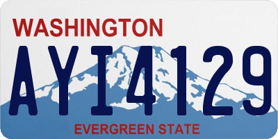 WA license plate AYI4129