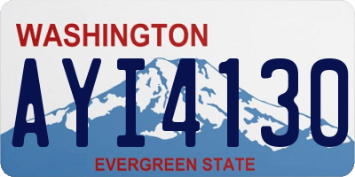 WA license plate AYI4130