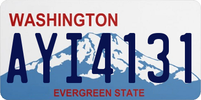 WA license plate AYI4131