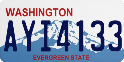 WA license plate AYI4133