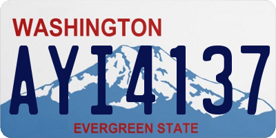 WA license plate AYI4137