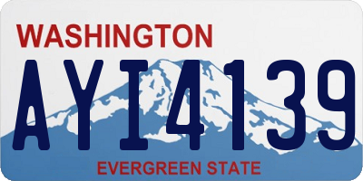 WA license plate AYI4139