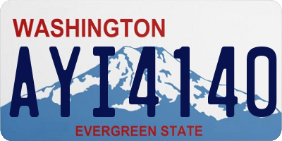 WA license plate AYI4140