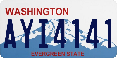 WA license plate AYI4141