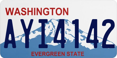 WA license plate AYI4142