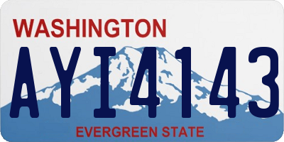 WA license plate AYI4143
