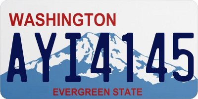 WA license plate AYI4145
