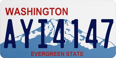 WA license plate AYI4147