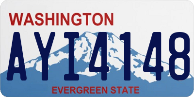 WA license plate AYI4148