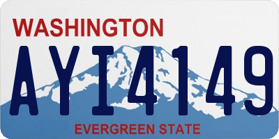 WA license plate AYI4149