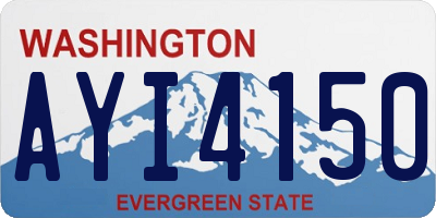WA license plate AYI4150
