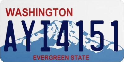 WA license plate AYI4151