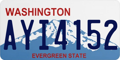 WA license plate AYI4152