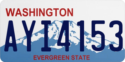 WA license plate AYI4153