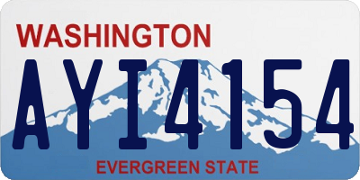 WA license plate AYI4154