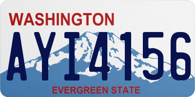 WA license plate AYI4156