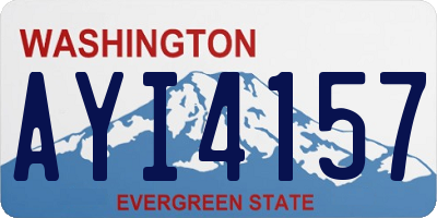WA license plate AYI4157