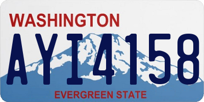 WA license plate AYI4158