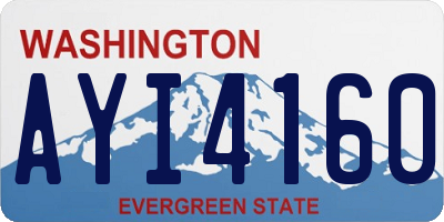 WA license plate AYI4160