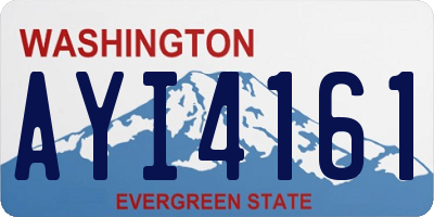 WA license plate AYI4161