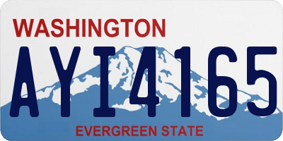 WA license plate AYI4165
