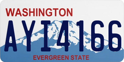 WA license plate AYI4166