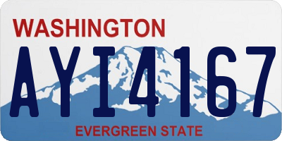 WA license plate AYI4167