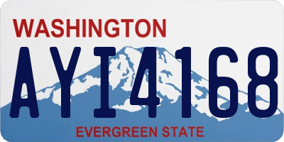 WA license plate AYI4168