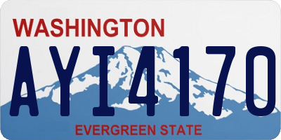 WA license plate AYI4170
