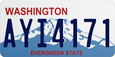 WA license plate AYI4171