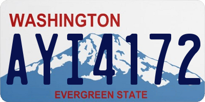 WA license plate AYI4172