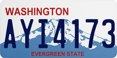 WA license plate AYI4173