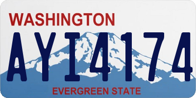WA license plate AYI4174