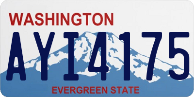 WA license plate AYI4175