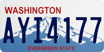 WA license plate AYI4177