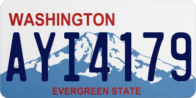 WA license plate AYI4179