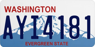 WA license plate AYI4181