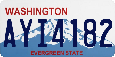 WA license plate AYI4182