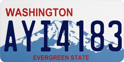 WA license plate AYI4183