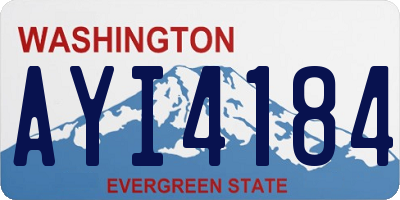 WA license plate AYI4184