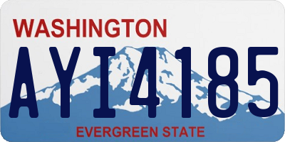 WA license plate AYI4185