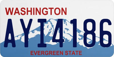 WA license plate AYI4186