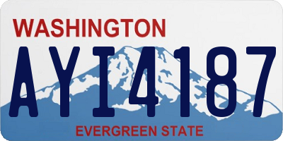 WA license plate AYI4187