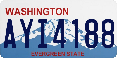 WA license plate AYI4188
