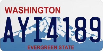 WA license plate AYI4189