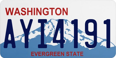 WA license plate AYI4191