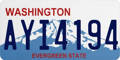 WA license plate AYI4194