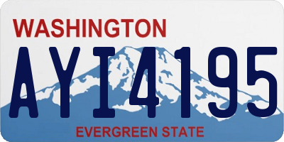 WA license plate AYI4195